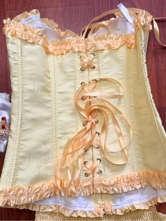 Yellow Ruffled Corset & Tiered Skirt Costume Set - Picture 3 of 5